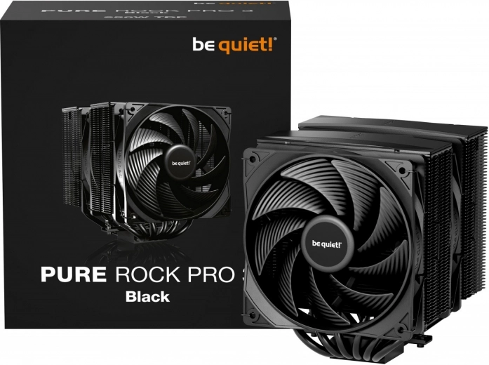 Be quiet! Pure Rock 3 Pro Black – klusa divtorņu CPU dzesēšana 120 mm