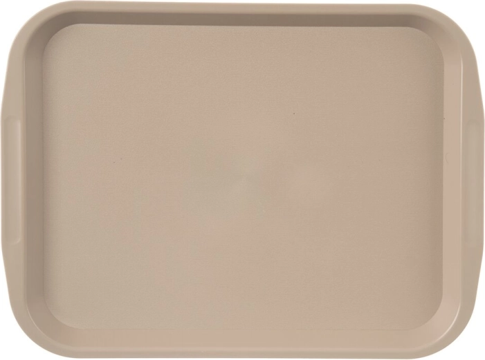 Plastic serving tray, latte, 35.5 × 26.5 cm