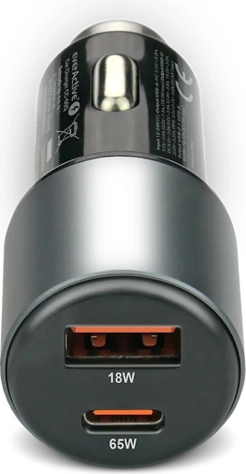 Autolādētājs 83 W ar USB‑C PD un USB‑A QC3.0, melns