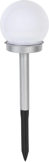 Saules dārza lampa bumba 10 cm ar smaili un 1 LED, IP44