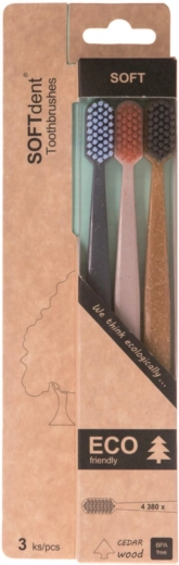 SOFTdent Soft Dent ECO toothbrush soft 3 pcs
