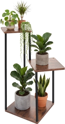 Ziedu statīvs Gardlov lofta stilā 78 cm, 3 plaukti – 1 gab.