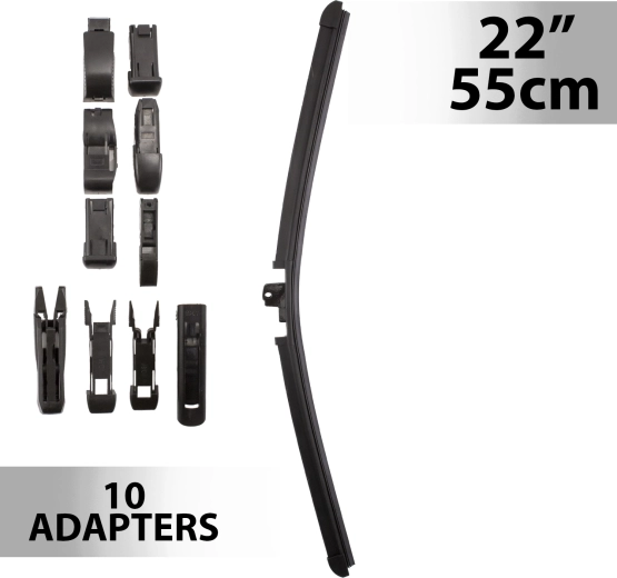 Carguard vējstikla tīrītājs 55 cm ar 10 adapteriem