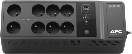 Rezerves barošanas avots APC Back-UPS 850VA ar USB-C un USB-A, 230 V, 8 kontaktligzdas