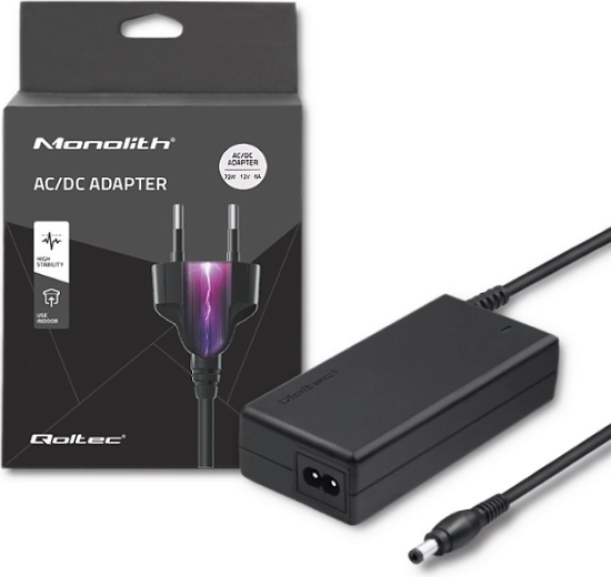 Barošanas adapteris Qoltec 72W 12V 6A