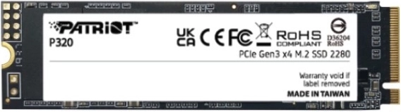 SSD Drive 512 GB PATRIOT P320 PCIe M.2 NVMe Gen3 x4