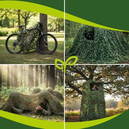 Woodland camouflage for shade and privacy