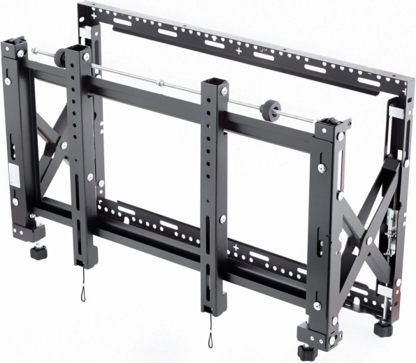 Videostienas turētājs ar pop‑out izvilkšanu monitoriem 42–65" VESA 100×100 līdz 600×400, 60 kg