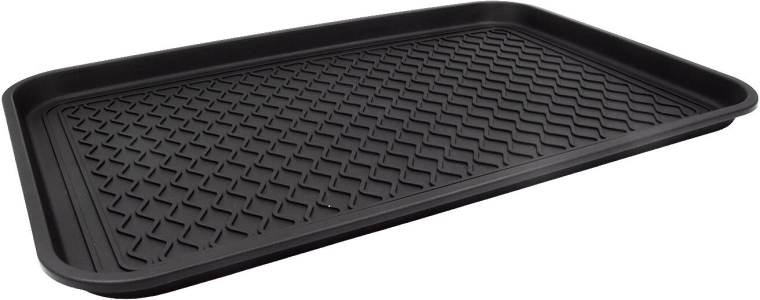 Melns plastmasas apavu noteces paliktnis 60 × 40 cm
