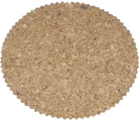 Cork round placemats with scalloped edge 10 cm, set of 6