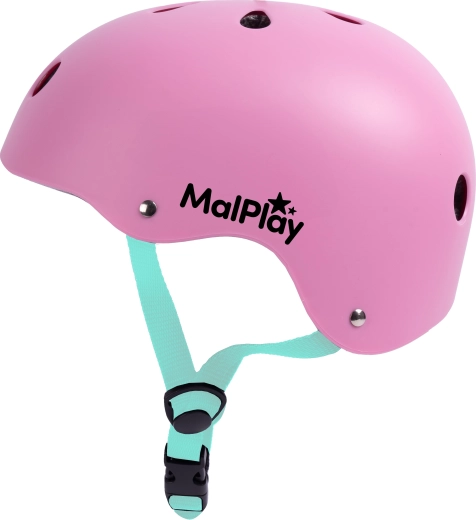 bērnu velosipēda ķivere SafeKiddo rozā‑tirkīza (S 48–54 cm)