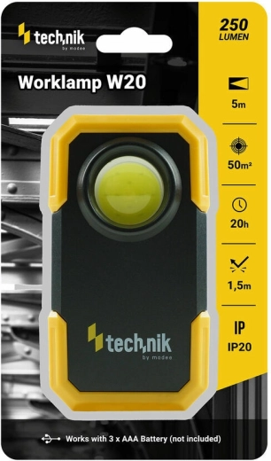 Darba lukturis Technik MT‑W20 ar klipsi, magnētisku pamatni un COB LED
