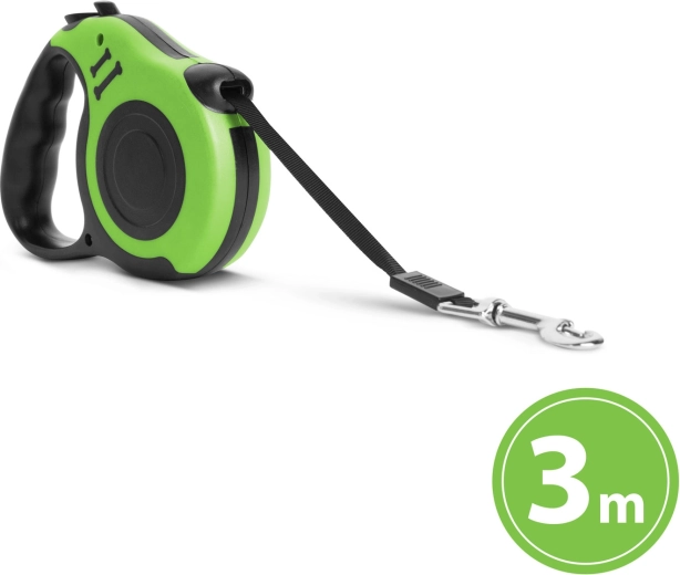 Automātiskā suņu pavada 3 m, zaļa
