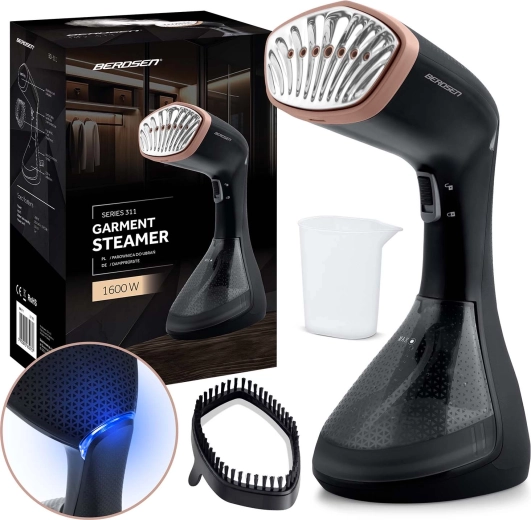Rokas tvaika apģērbu tvaicētājs BERDSEN 1600 W ar 230 ml tvertni