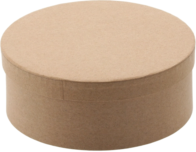 Apaļa dāvanu kaste brūna 20 × 10 cm – 1 gab.