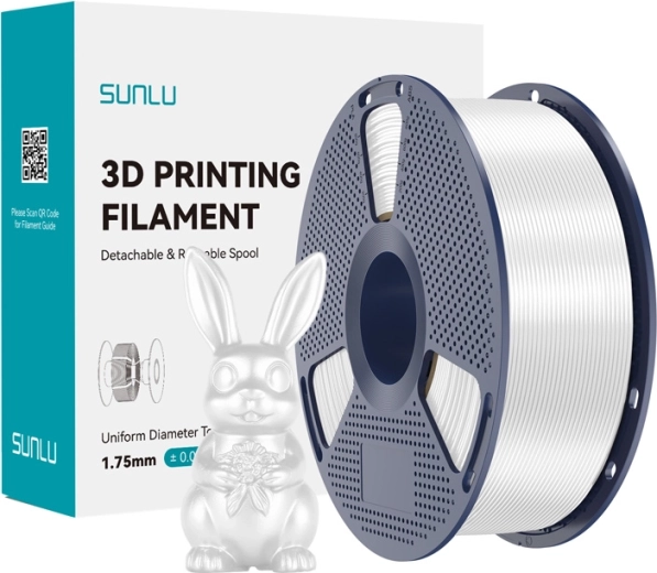 Sunlu PLA+ Silk filaments balts