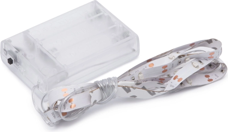 Krāsaina LED lente ar baterijām, 1 m