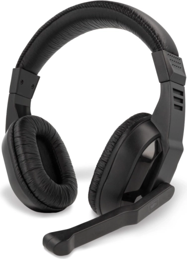 Setty wired over-ear headphones with microphone, 150 cm, 3.5 mm jack, black