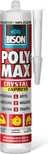 Bison Poly Max Crystal Express transparent adhesive and sealant 300 g