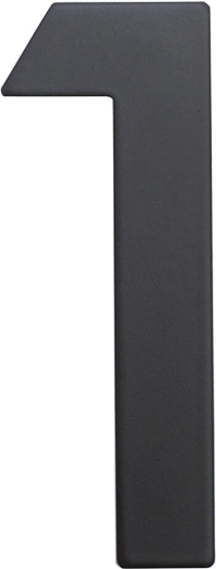 Mājas numurs 1, 75 mm, nerūsējošais tērauds, matēti melns