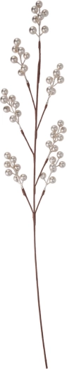 Christmas branch with berries, champagne gold, 75 cm