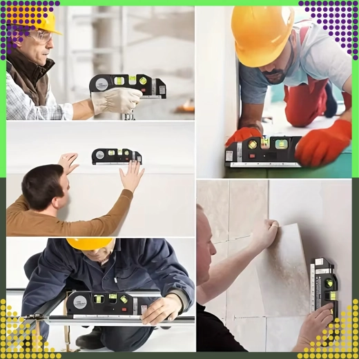 3 libelles horizontālei, vertikālei un 45°