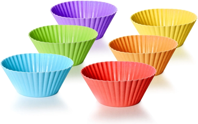 Silikona cepšanas formiņas 7,5 × 3 cm, krāsu mikss (6 gab.) CULINARIA