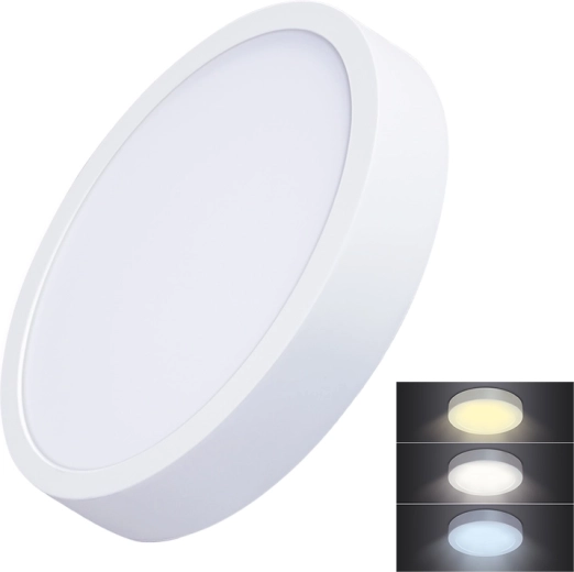 Solight LED mini panelis CCT, virsapmetuma, apaļš 24 W