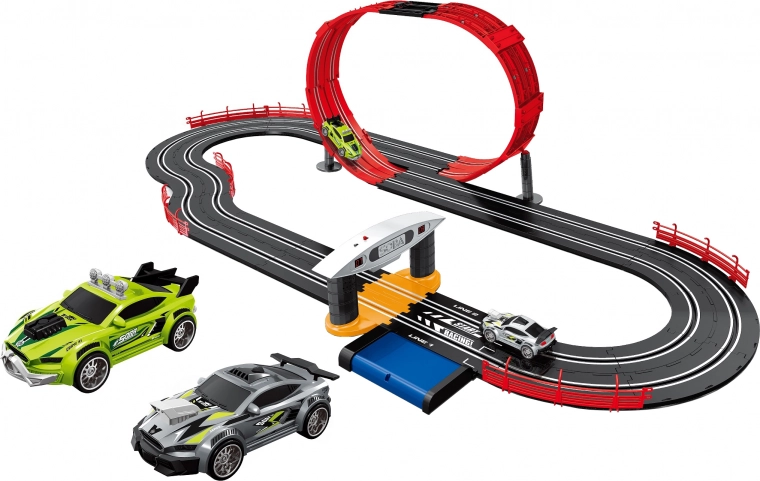 Slot car track with loop 560 cm for 2 cars