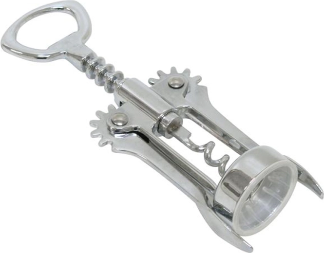 TORO winged wine opener, chrome, silver