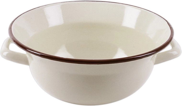 Enamelled kitchen bowl beige 26 cm, 2.5 l