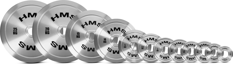 Tērauda olimpiskais svaru disks HMS TOS 1 kg