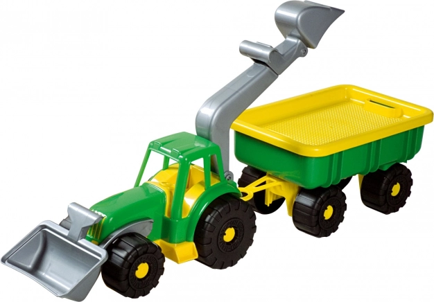 Androni traktora iekrāvējs ar piekabi Power Worker 58 cm – Zaļa