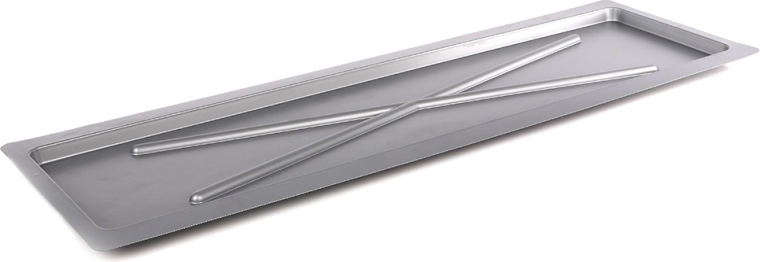 Metpol sudraba plata notecināšanas paplāte 75 × 24,7 cm virtuves notecinātājam 80 cm