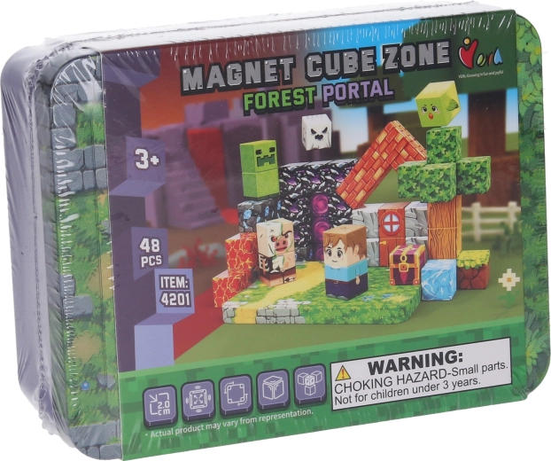 Magnētiskais konstruktors Magnet Cube Zone Forest Portal (48 detaļas)