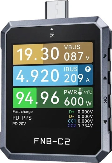 USB testeris FNIRSI FNB-C2