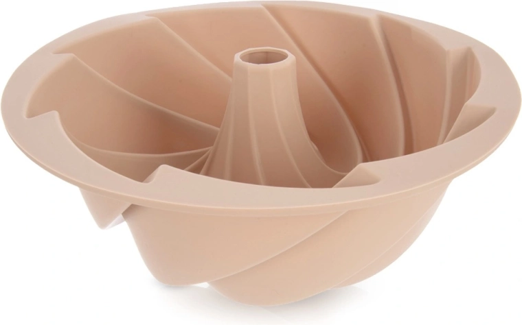 Silicone Bundt Cake Pan with Chimney 23.5 cm – Beige