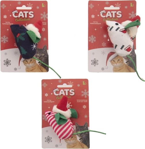 Christmas cat toy mouse (3 variants)