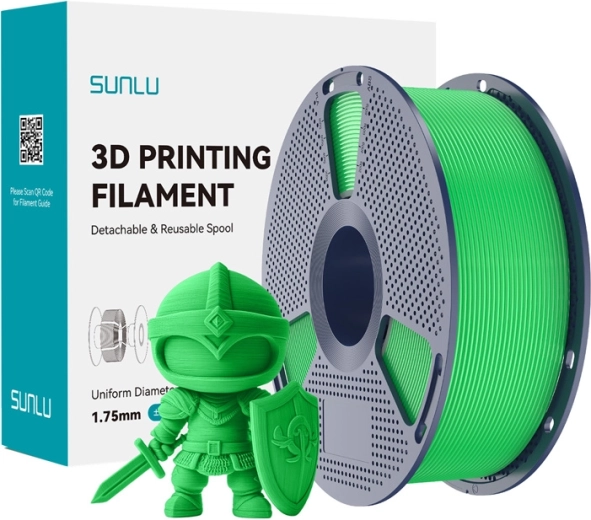 Sunlu PLA+ filaments 1,75 mm zaļš