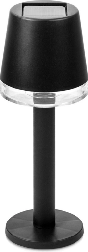 Melna saules enerģijas LED galda lampa, 21,5 cm