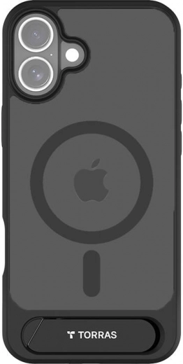 Torras Pstand case for iPhone 16 black