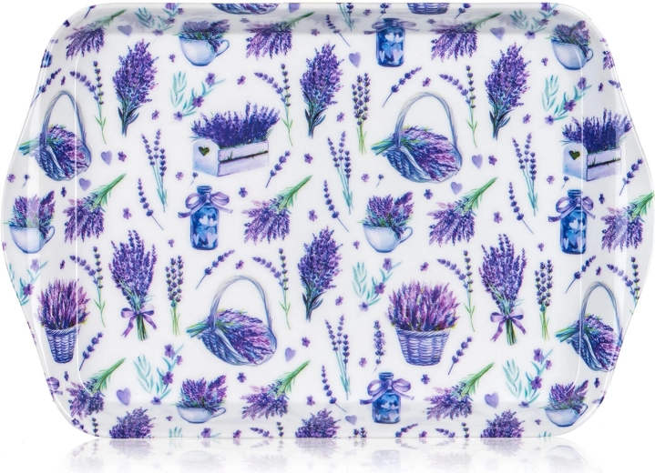 melamine tray with lavender motif 21 × 14 cm