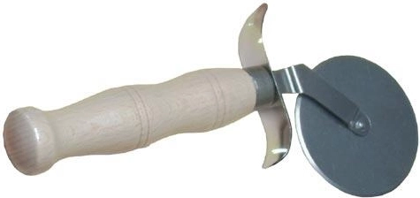 Stainless Steel Pizza Cutter with Wooden Handle 6 cm