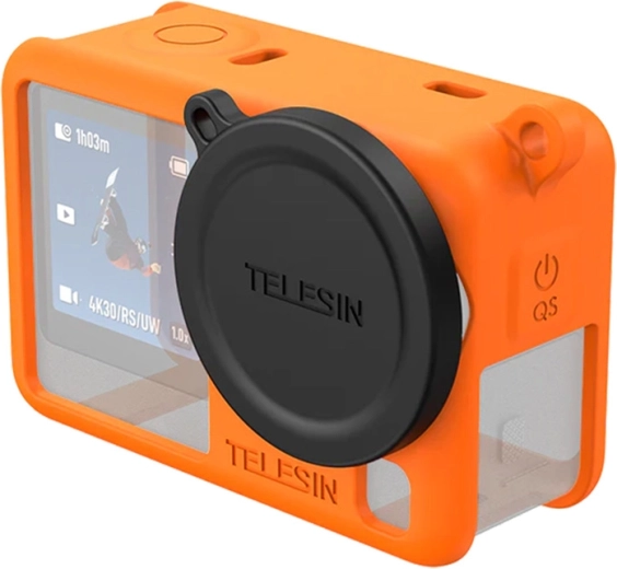 Telesin silikona aizsargapvalks DJI Osmo Action 6 – oranžs