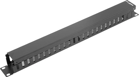 Lanberg kabeļu organizators 19" 1U A tips, melns