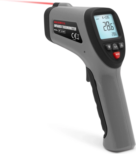 Digital infrared thermometer with laser and type K probe -64 to 1400 °C