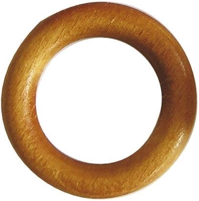 Wooden curtain rod rings, light (10 pcs)