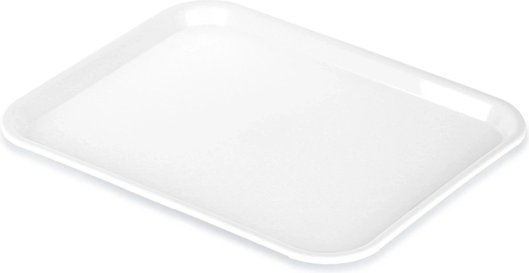 Balta plastmasas servēšanas paplāte 45,5 × 35,5 cm