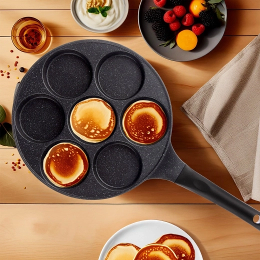 7 apaļas formas vienādiem porciju izmēriem