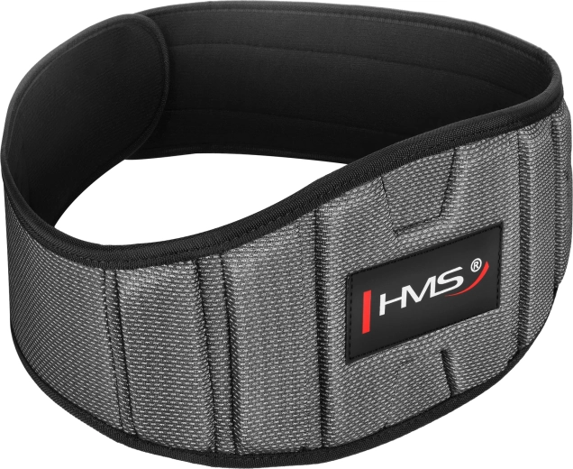Neoprēna spēka treniņu josta HMS – Pelēks